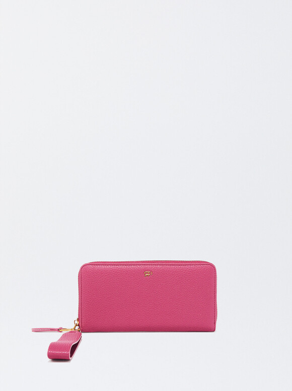 Coin Purse With Zip Fastening, Pink, hi-res