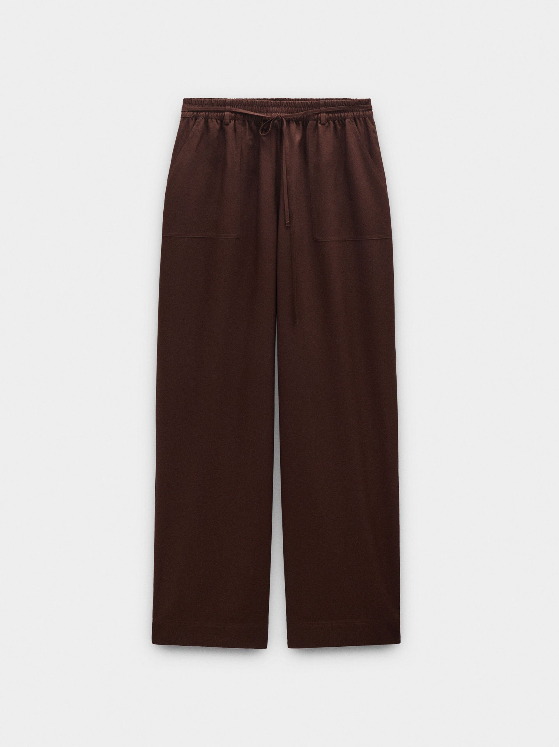 Elastic waist trousers with pockets image number 5.0