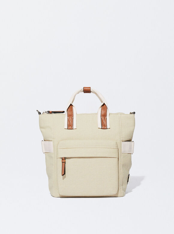 Canvas Backpack, Ecru, hi-res
