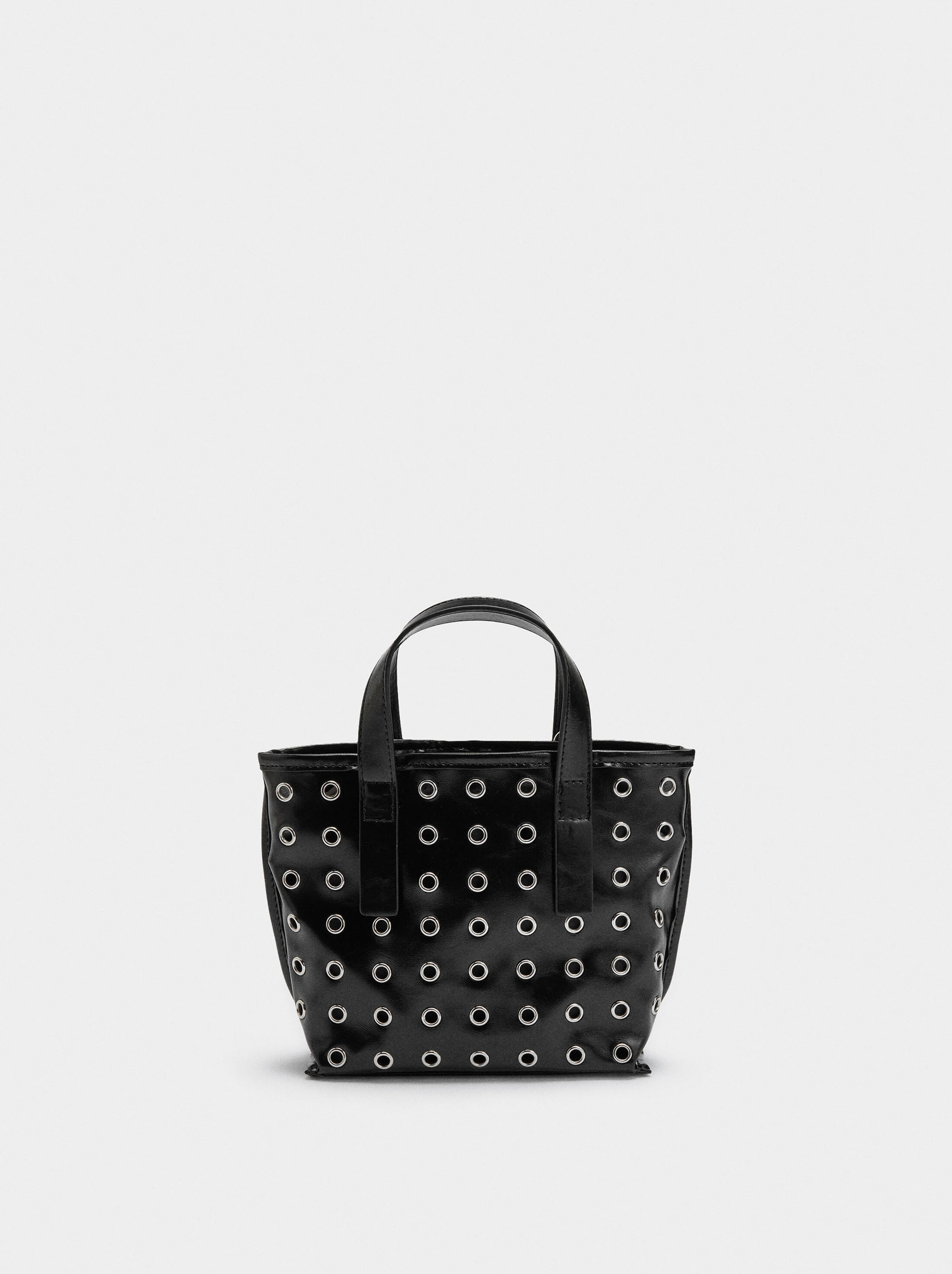 Tote bag with studs and inner pouch image number 0.0