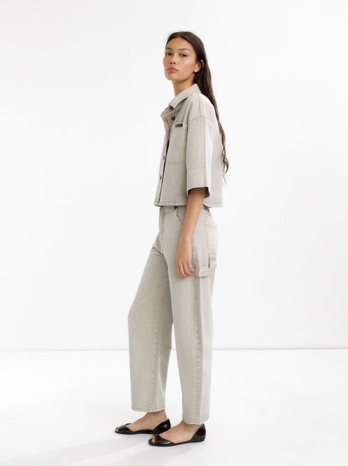 Denim shirt with pockets