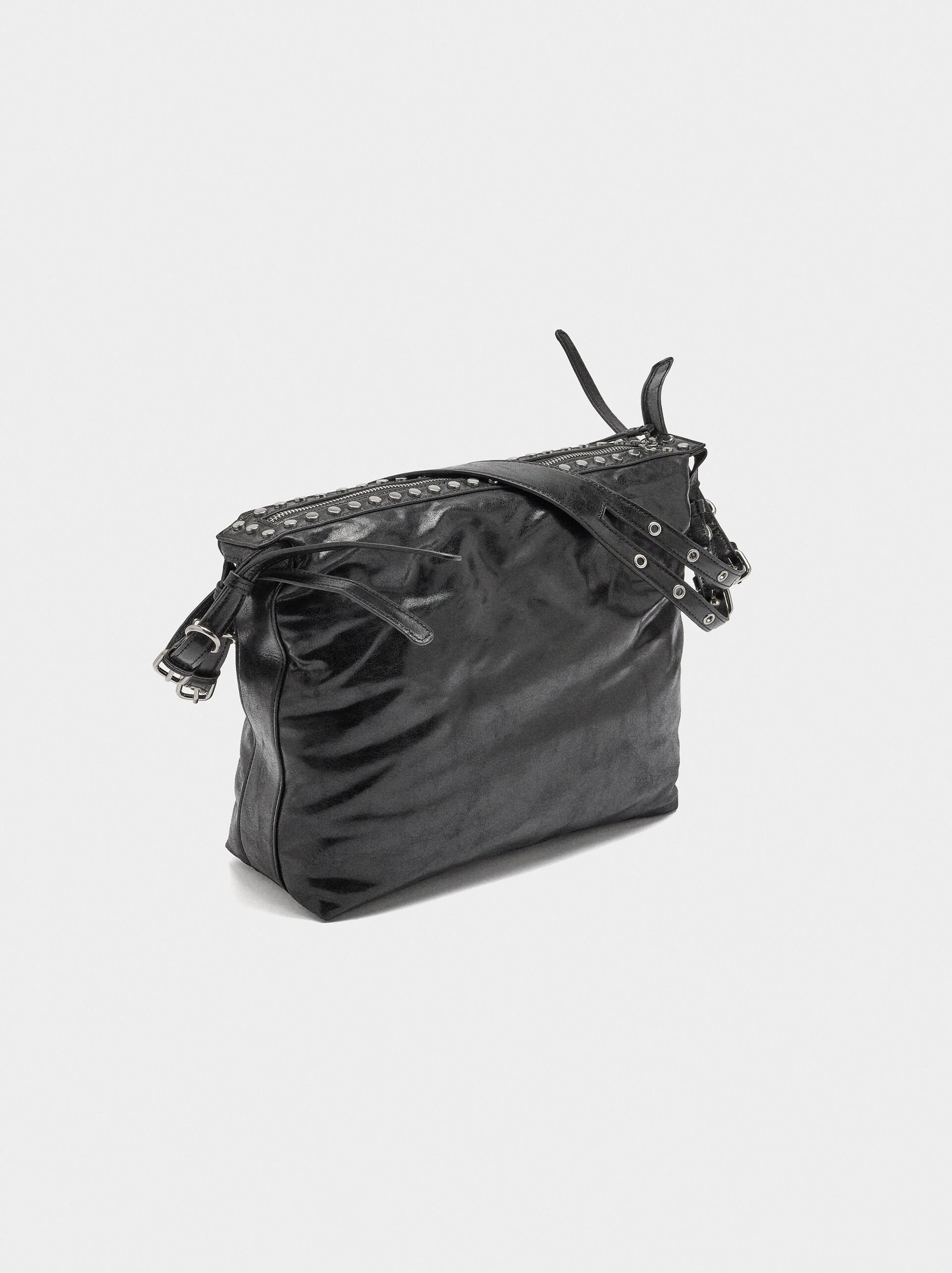 Shoulder bag with studs image number 2.0