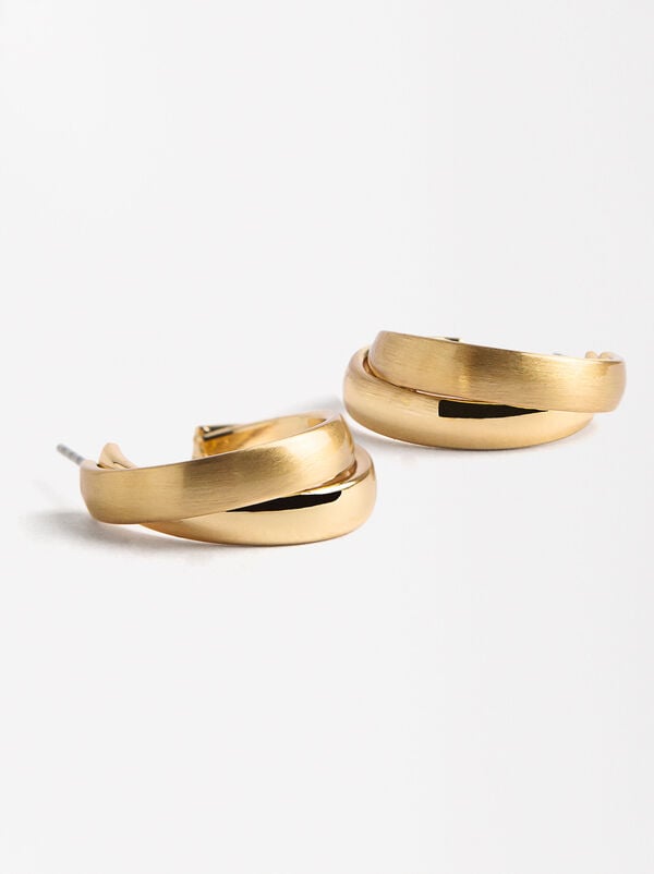 Golden hoops earrings