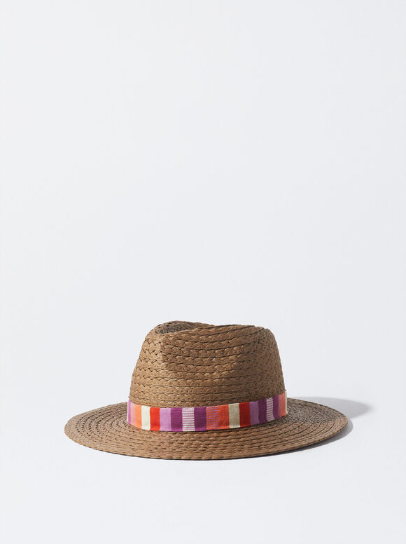 Braided Hat, Brown, hi-res