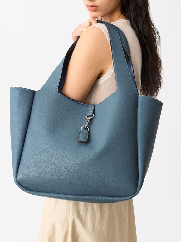 Shopper Mit Abnehmbarer Tasche, Blau, hi-res