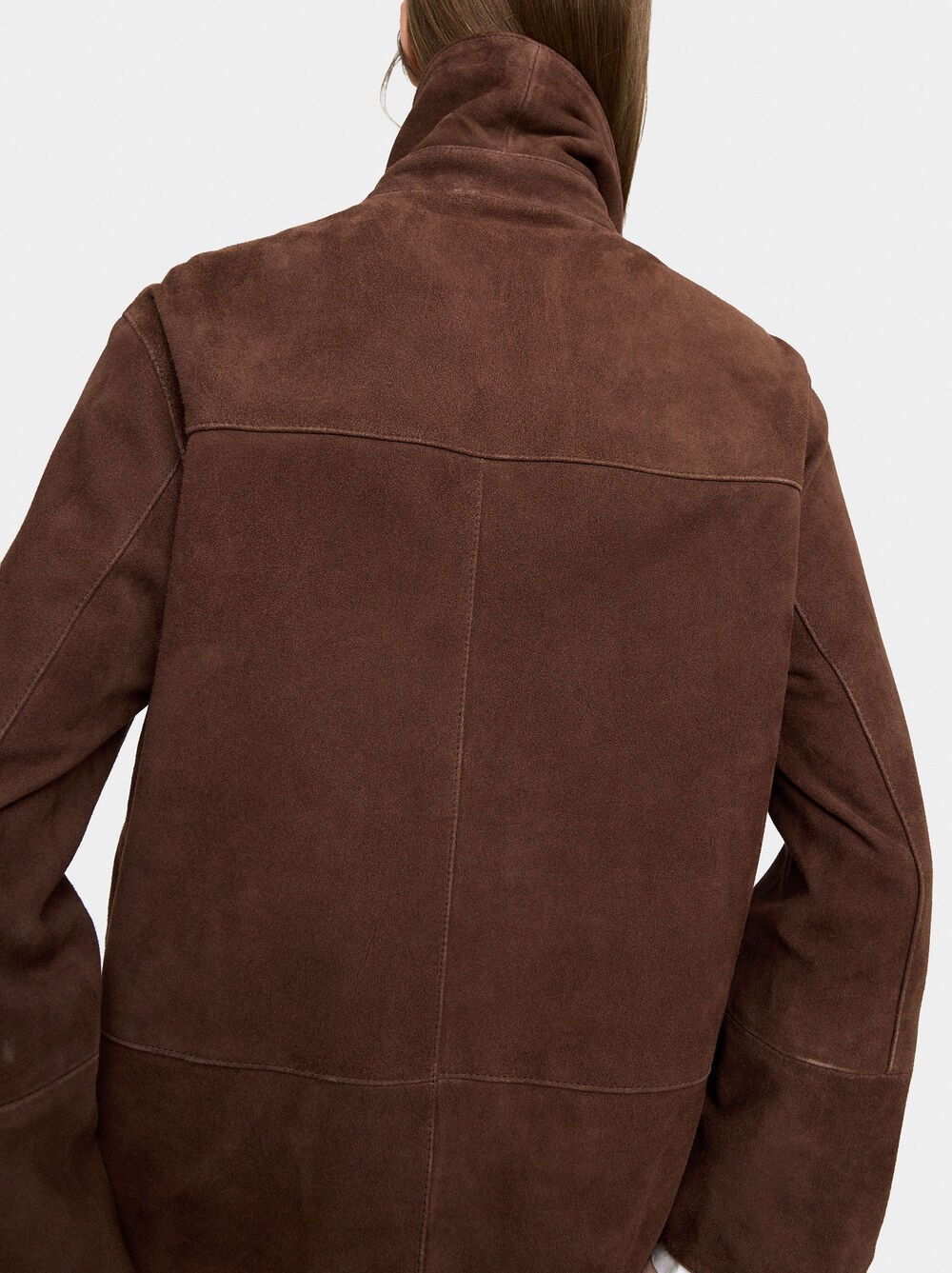 Leather jacket with pockets