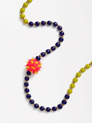 Silicone Pendant Necklace, Multicolor, hi-res
