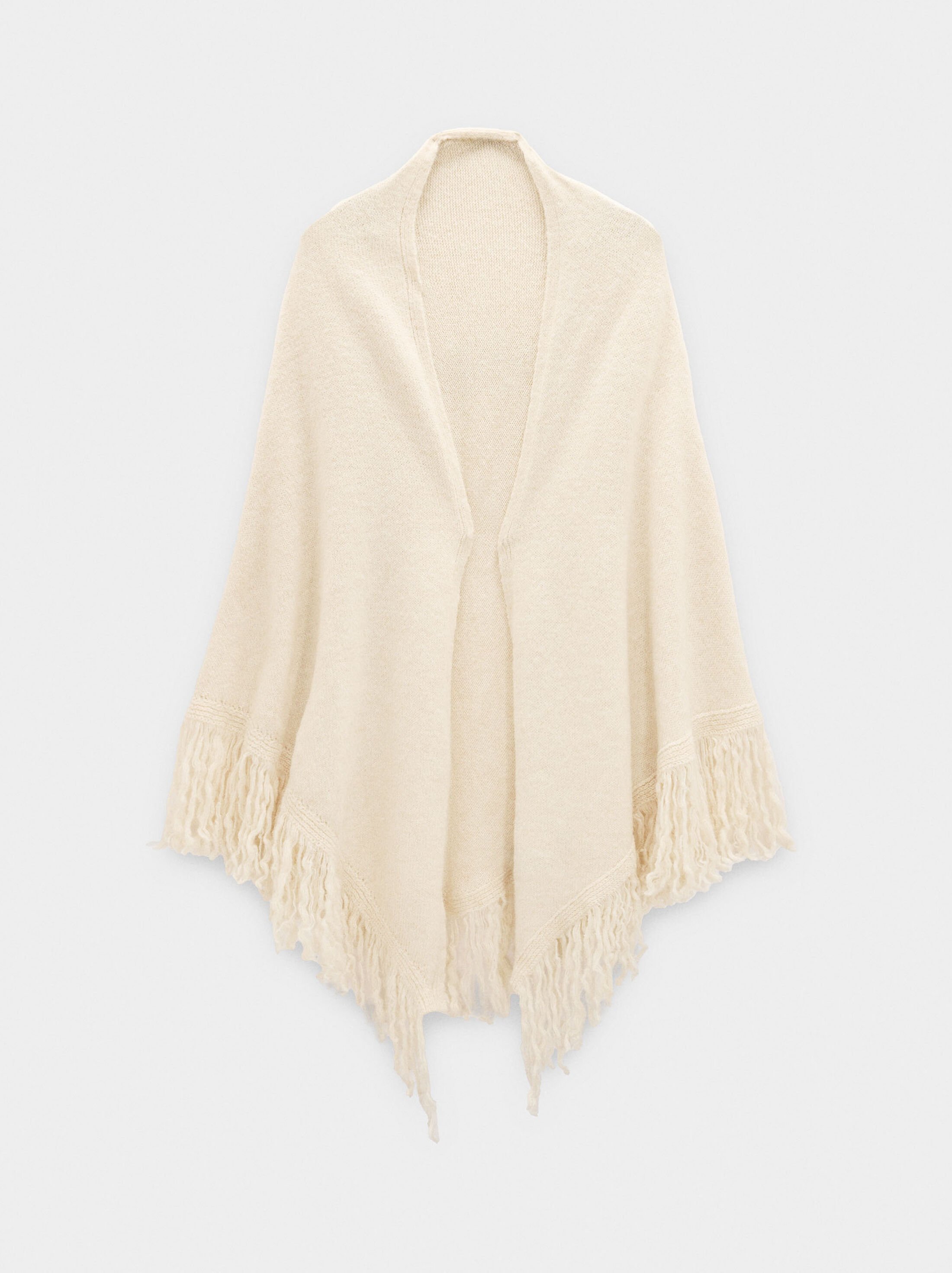 Long shawl with fringes image number 0.0