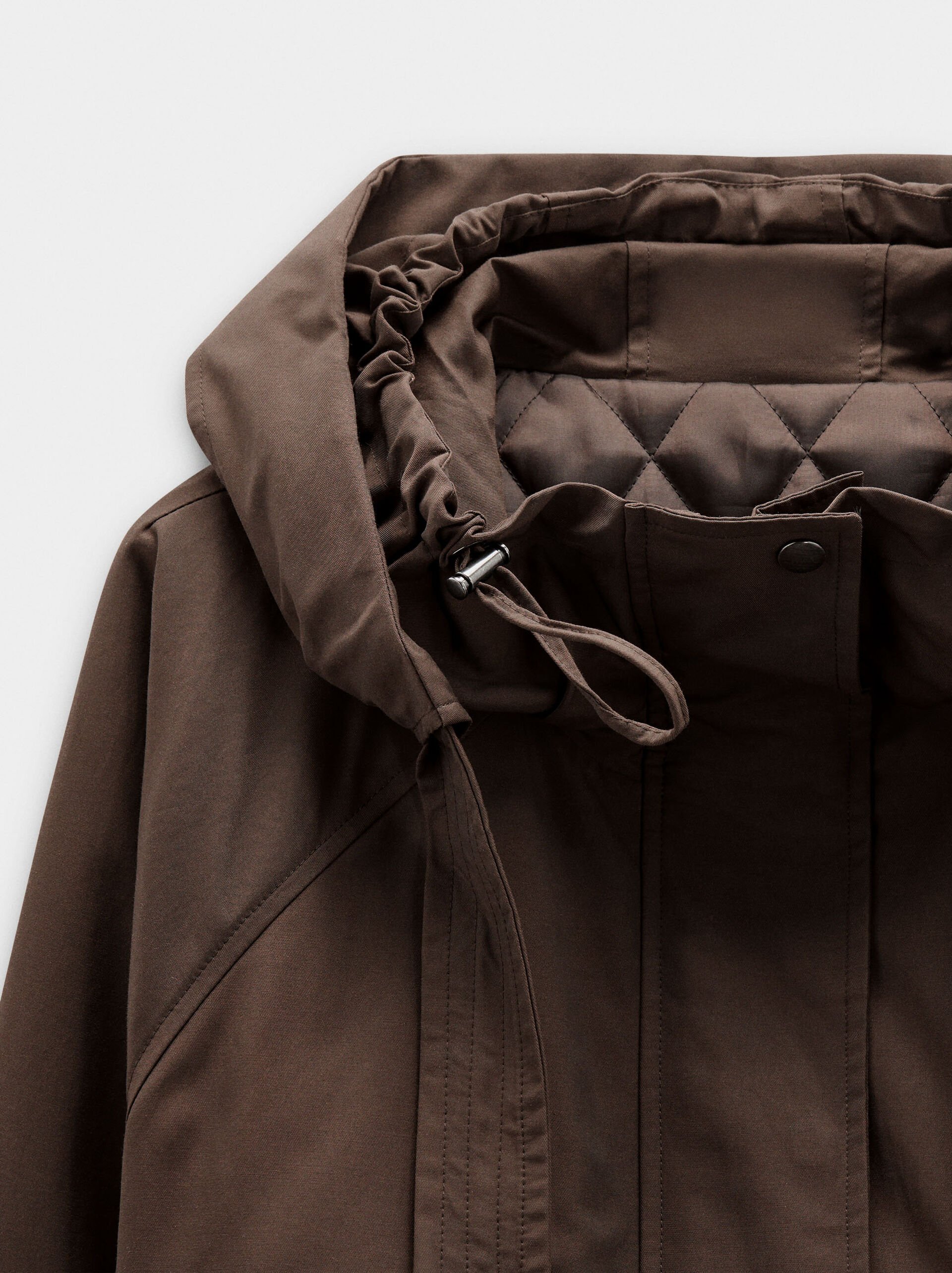 Jacket with hood water repellent image number 6.0