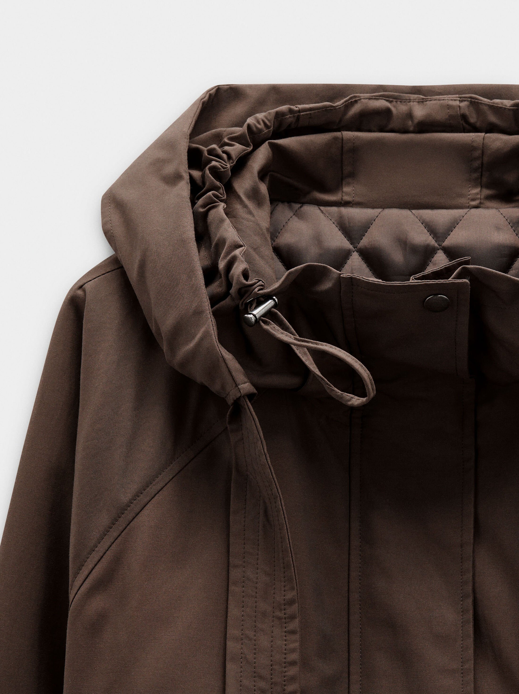 Jacket with hood water repellent image number 6.0