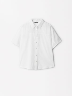 100% Cotton Shirt, White, hi-res