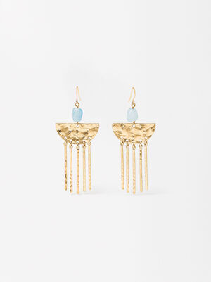 Gold Stone Earrings image number 0.0