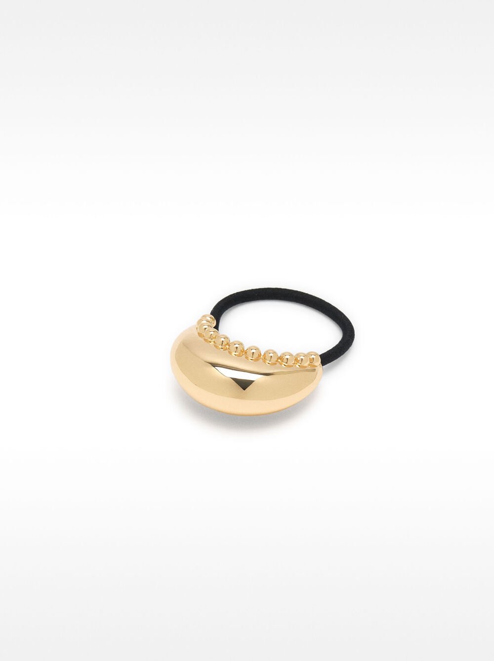Hair tie with metallic detail