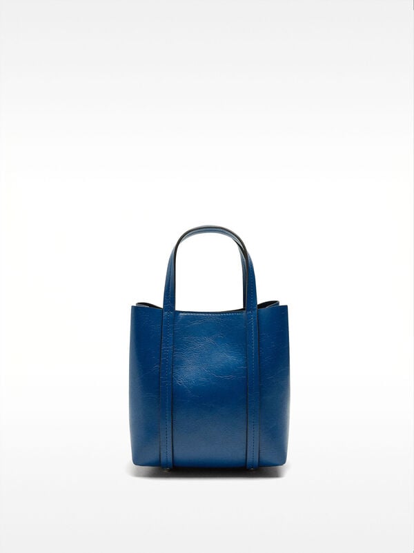 Crackle-effect tote bag