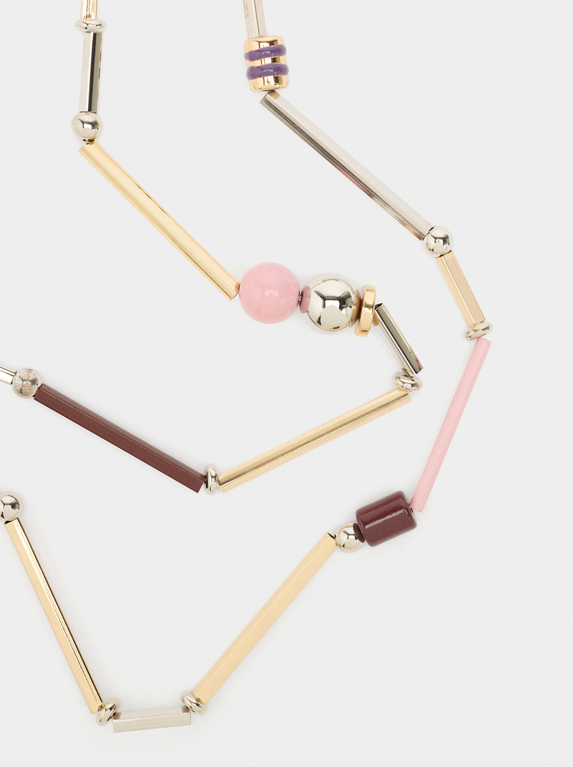 Long necklace with enamel image number 1.0