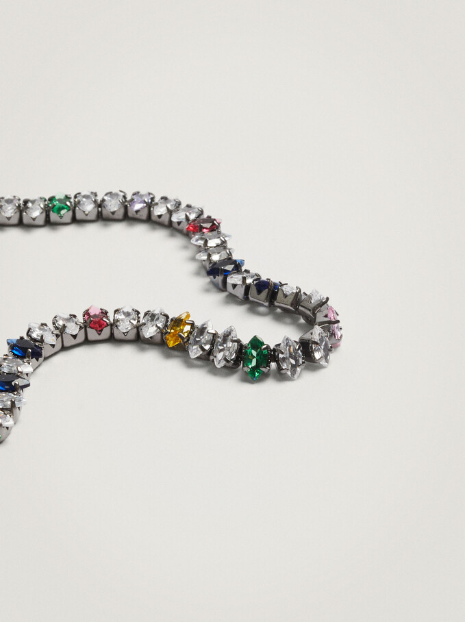 Bracelet With Zirconia, Multicolor, hi-res
