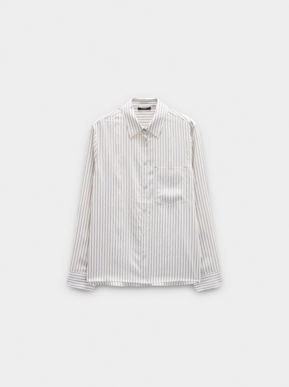 Long-sleeved shirt with stripes