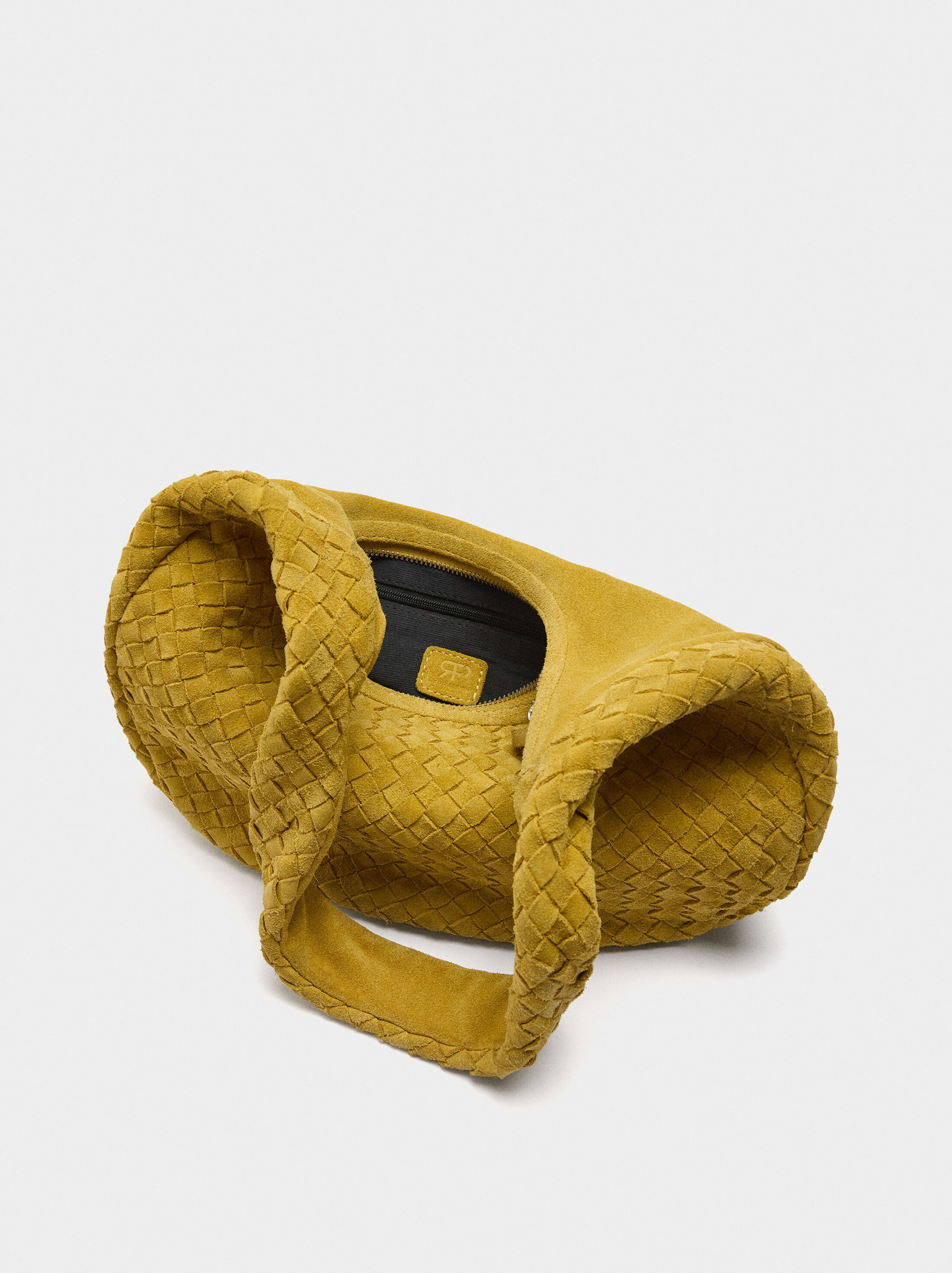 Hobo bag with braided leather image number 3.0