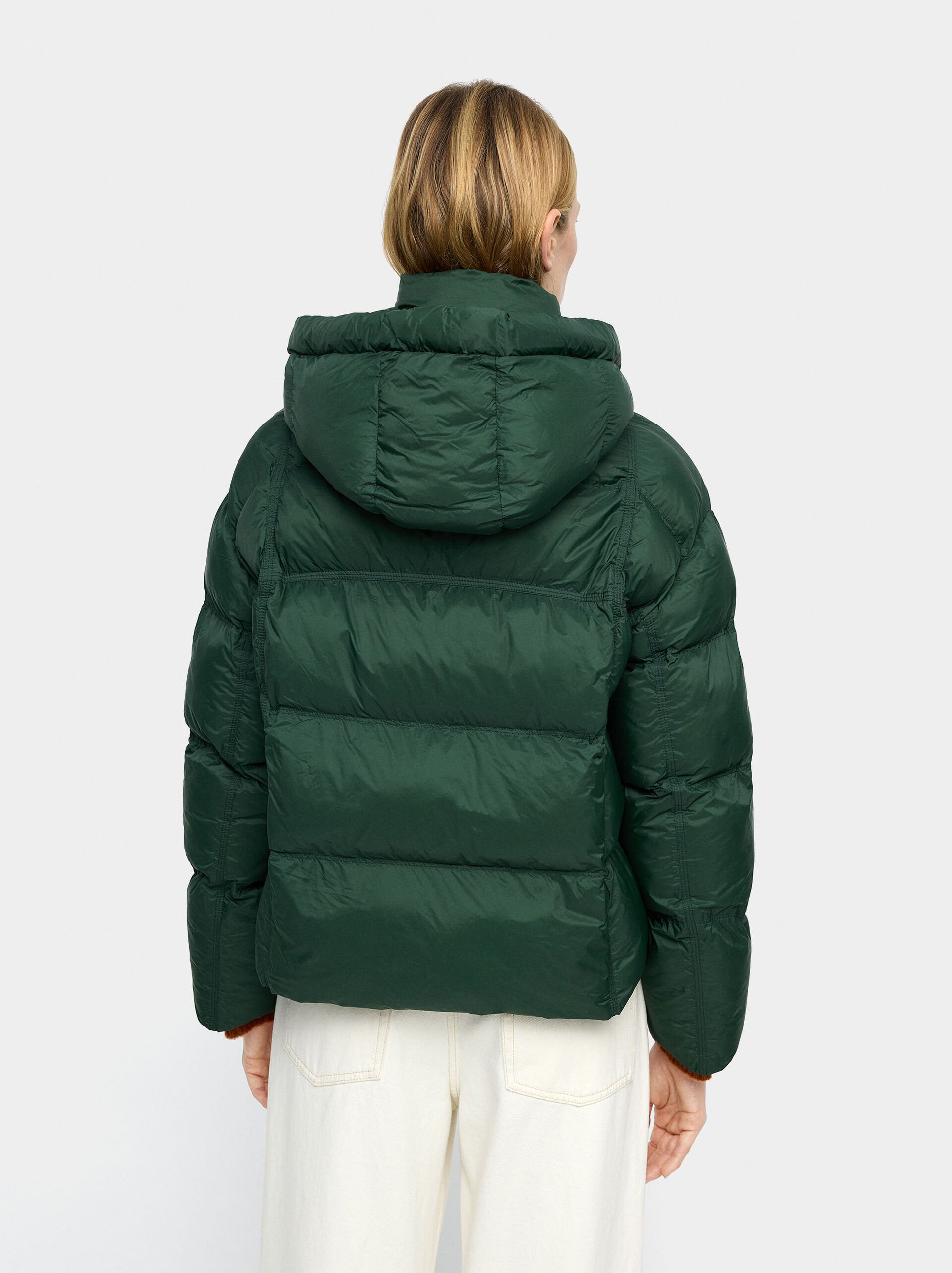 Quilted coat with removable hood image number 2.0