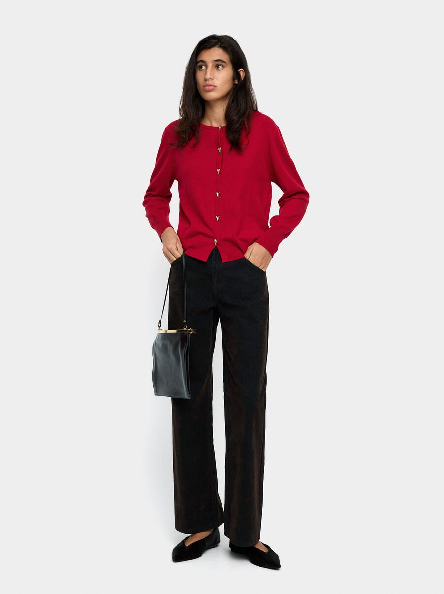 Cárdigan de punto botones corazones