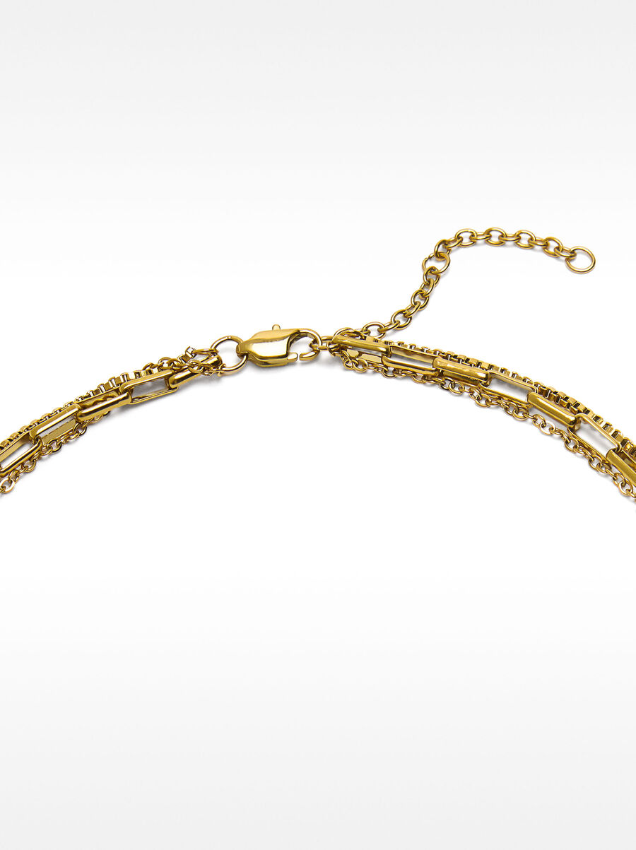 Multi-link necklace - stainless steel