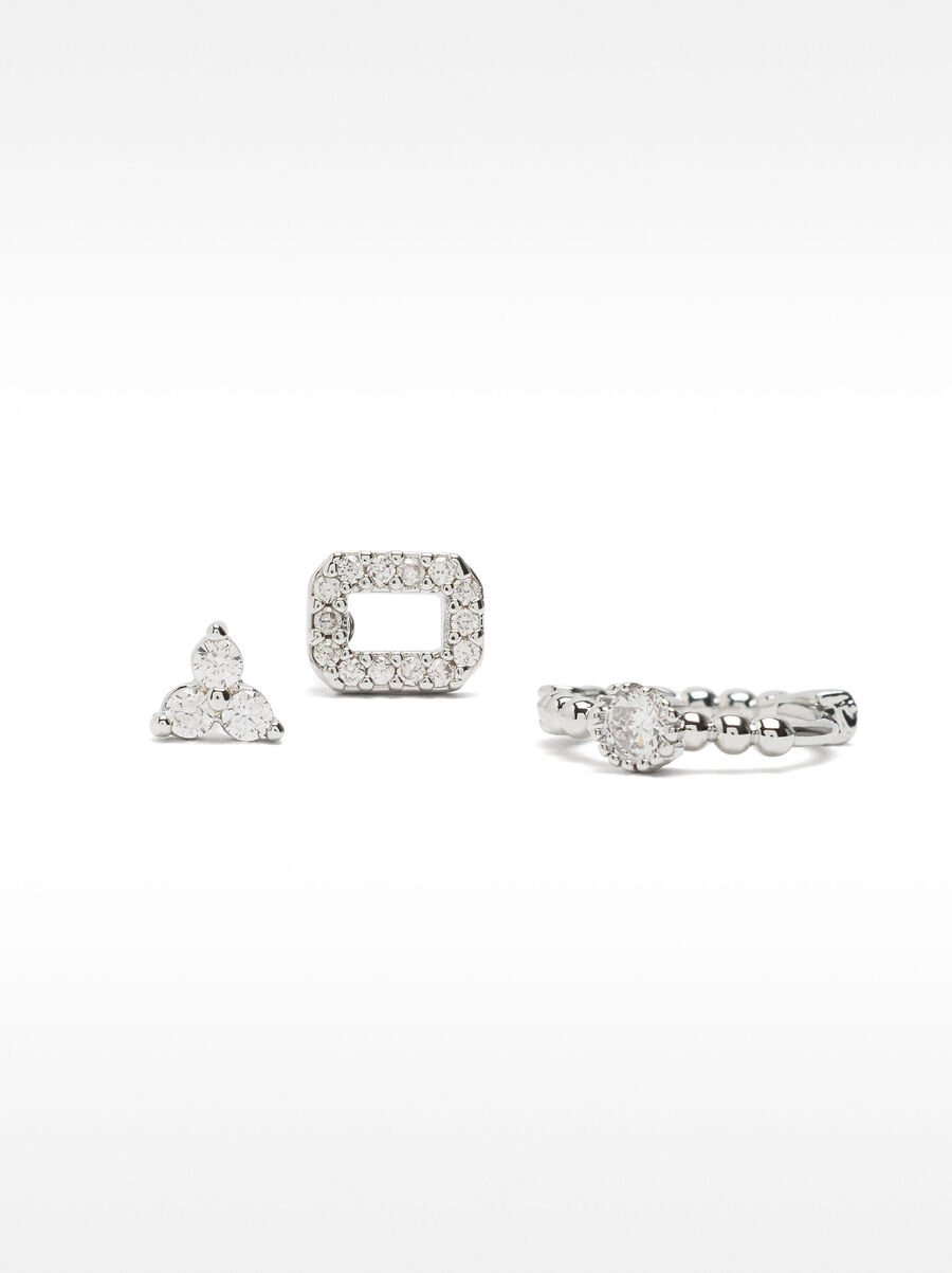 Set of earrings with zirconia
