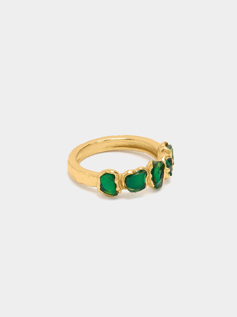 Irregular ring with stones