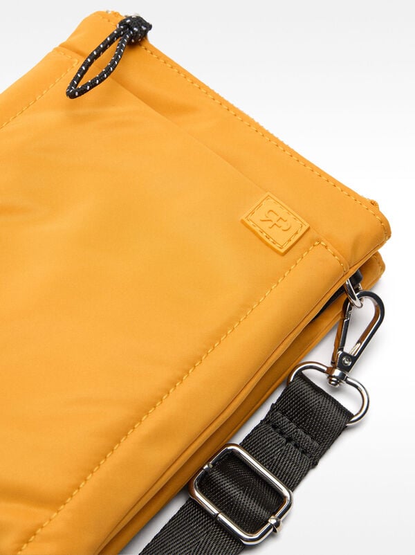 Double crossbody nylon bag