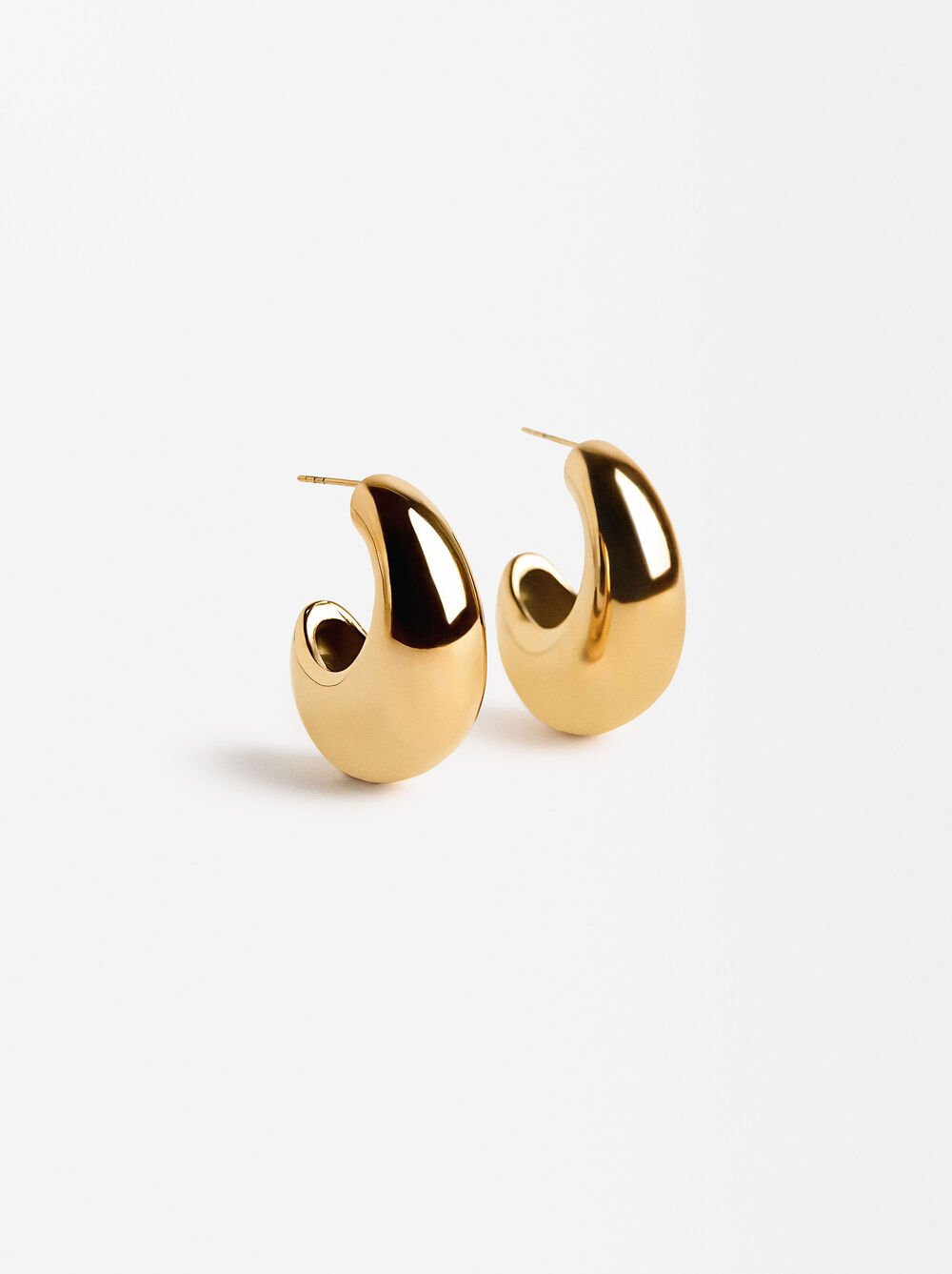 Open hoop earrings - stainless steel