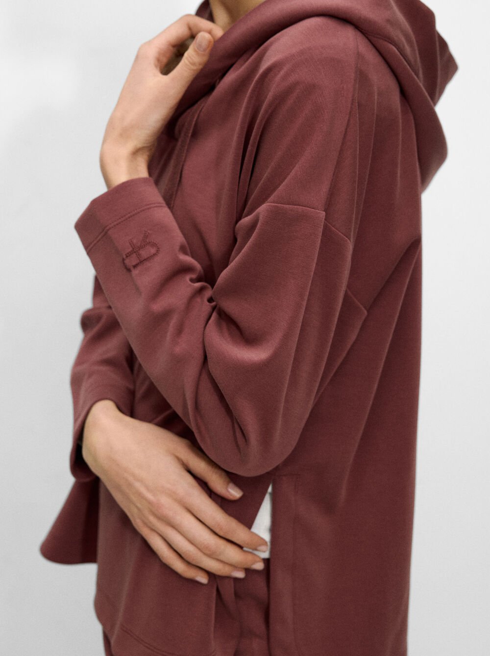 Knit hoodie