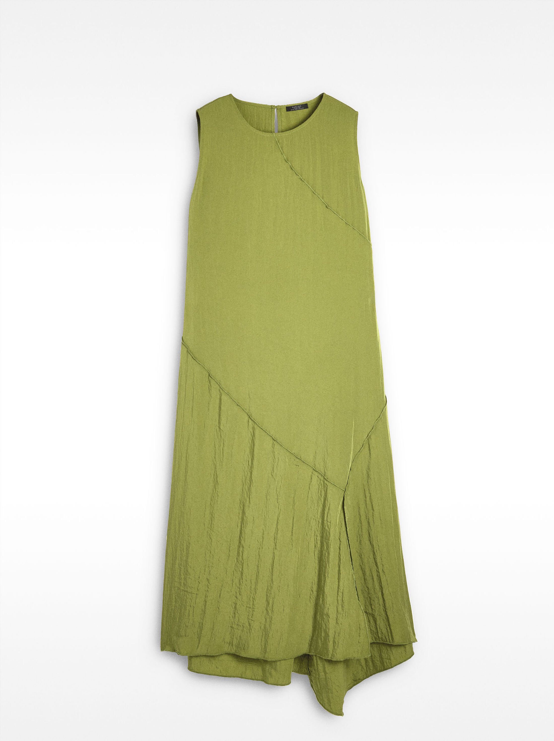 Vestido midi efecto arrugado image number 4.0