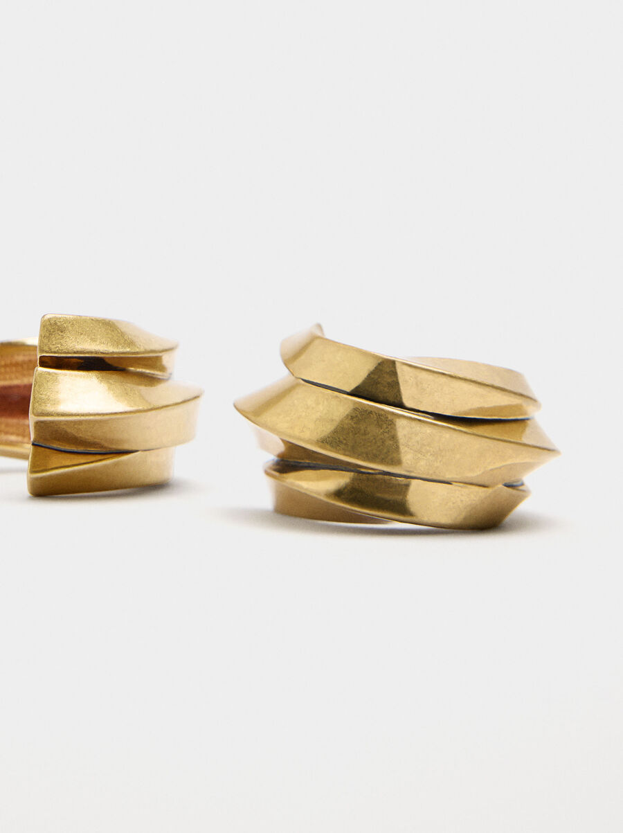 Maxi hoop earrings with triple effect