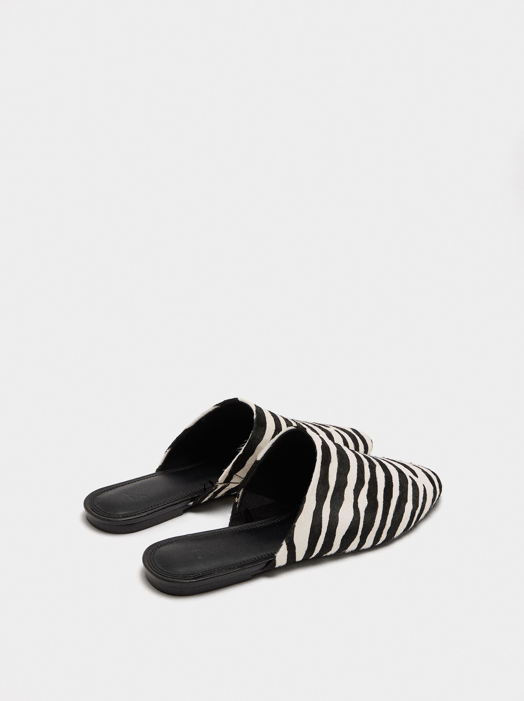 Animal print fur mule shoes image number 3.0