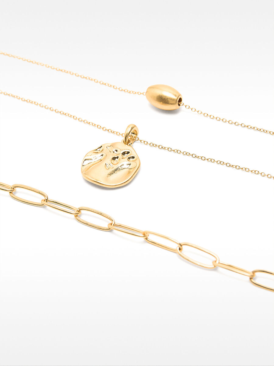 Ensemble de colliers avec maillons et pendentif