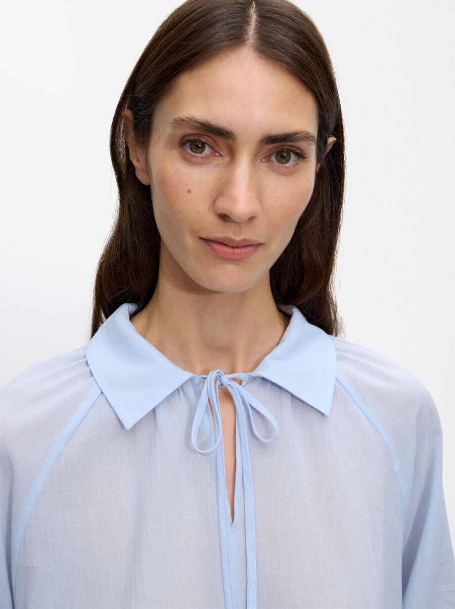 100% cotton semi-transparent shirt