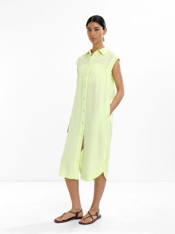 Midi shirt dress 100% lyocell