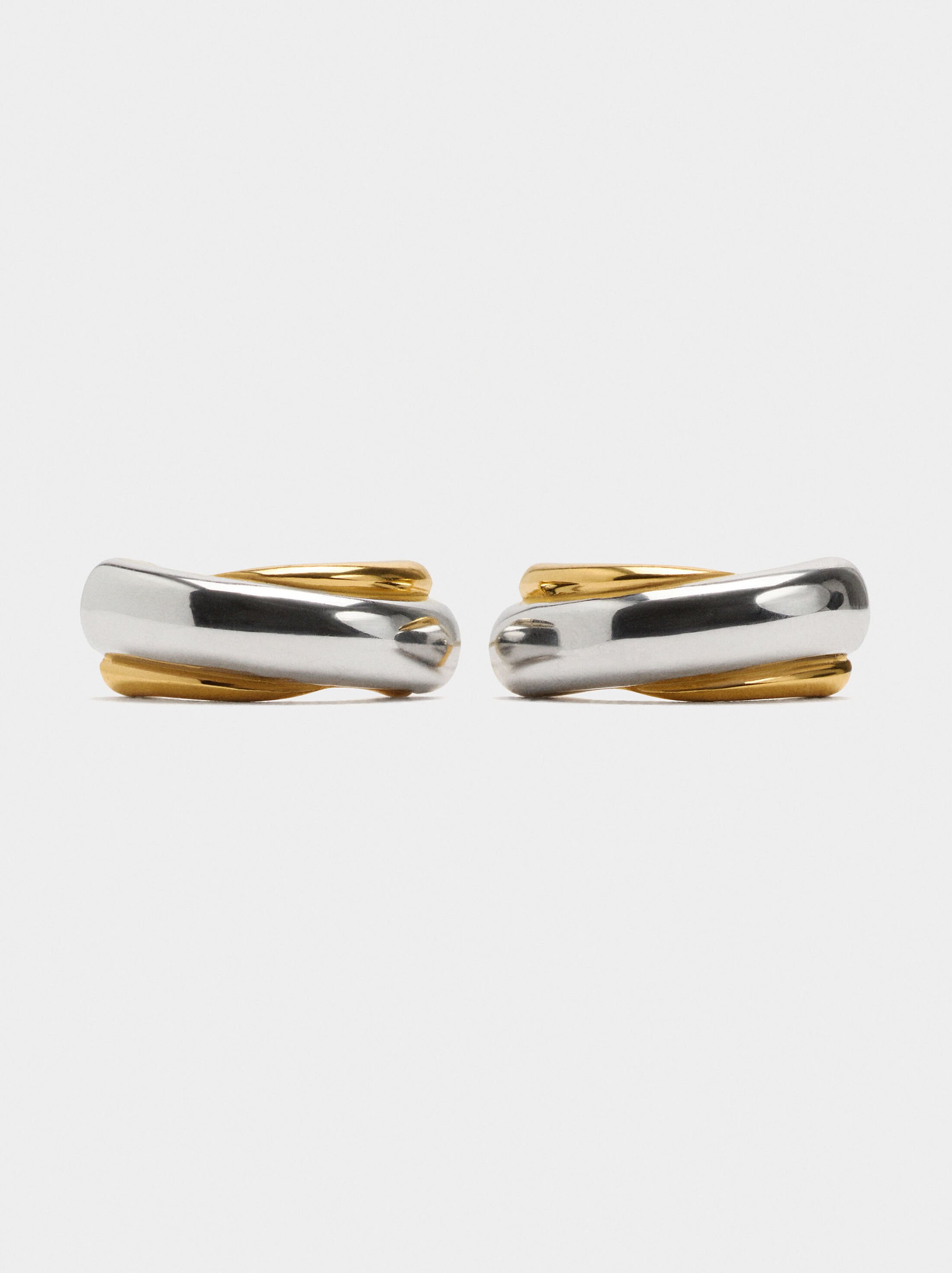 Bicolor earrings - stainless steel image number 1.0