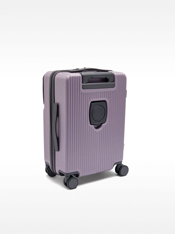 Travel suitcase with texture