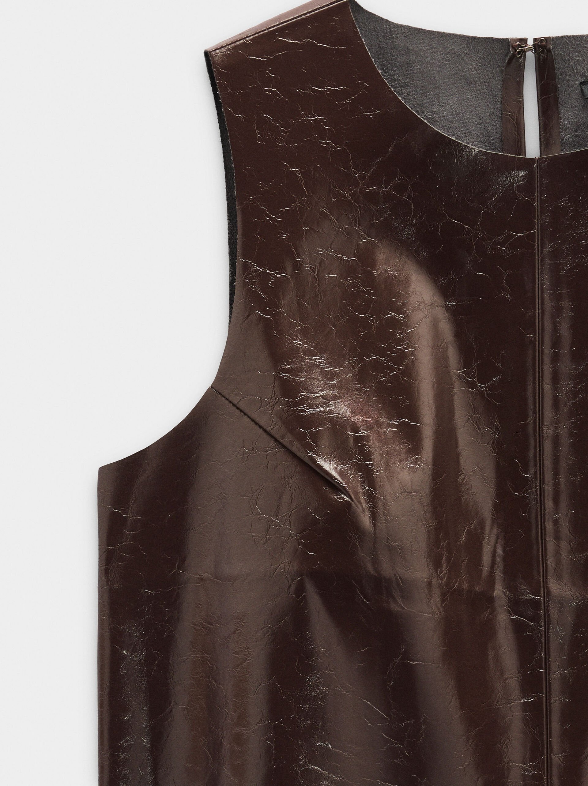 Top with leather effect image number 6.0