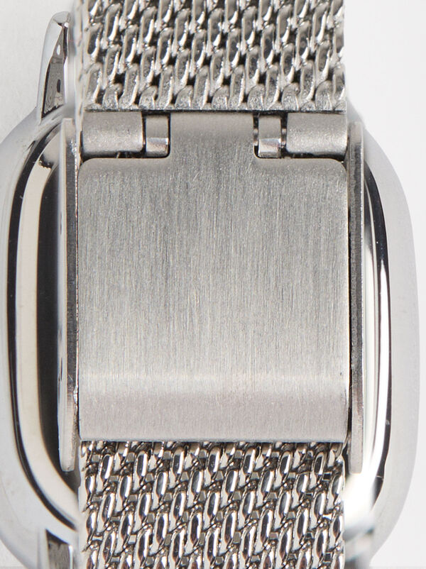Stainless steel bracelet watch with charm
