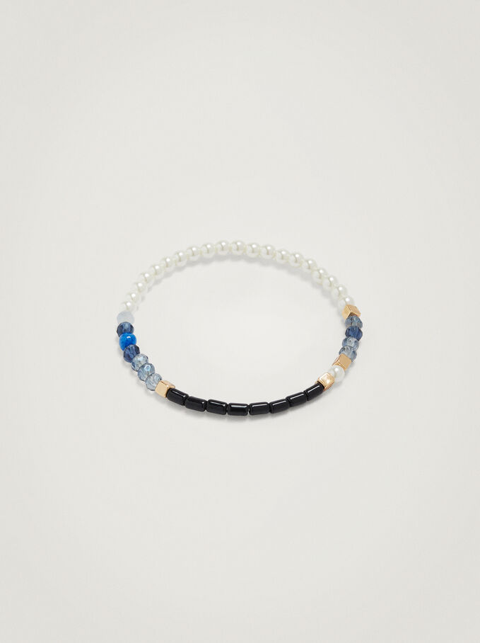 Elastic Bracelet With Stone, Multicolor, hi-res