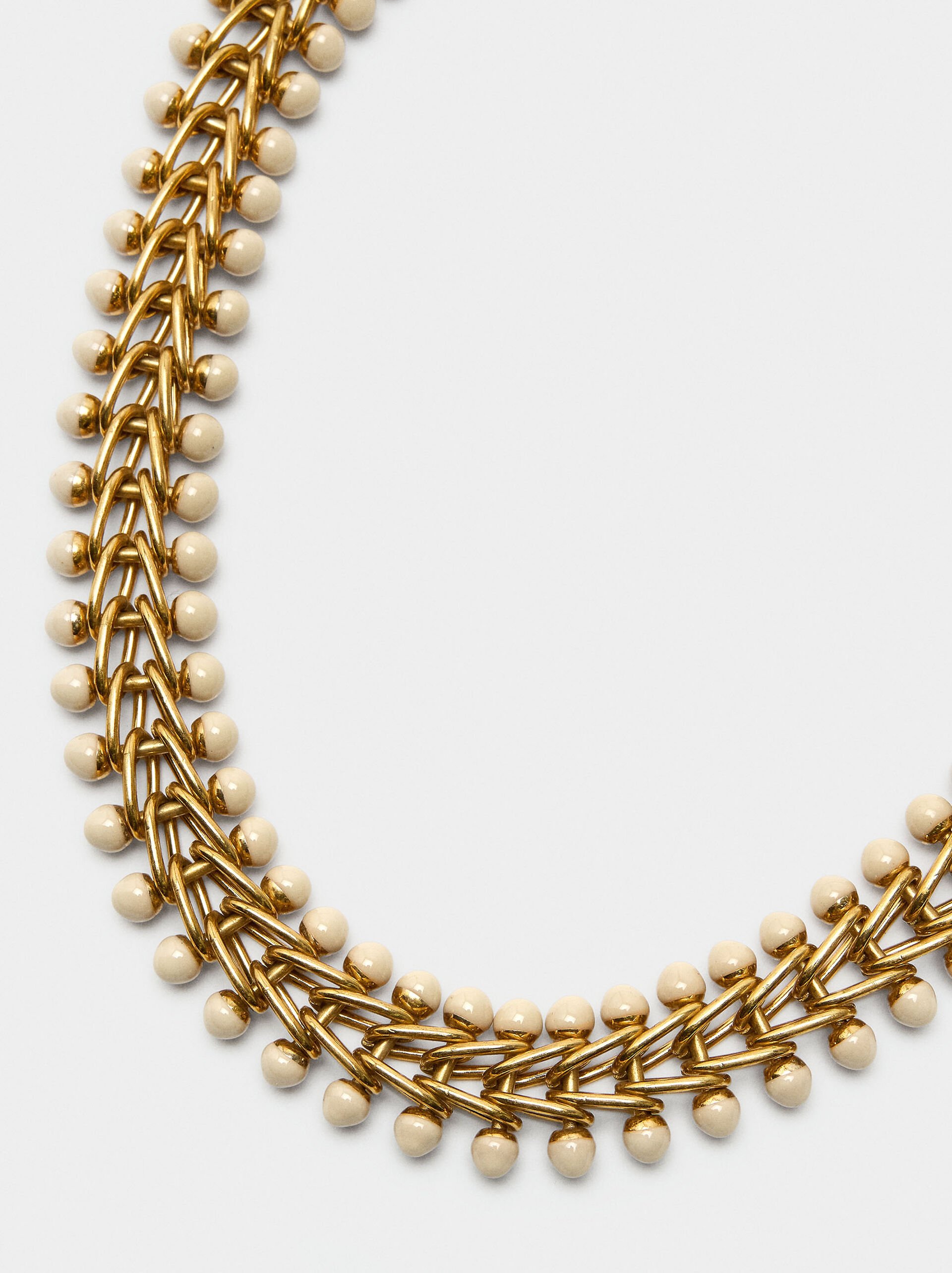 Necklace of intertwined links spheres with enamel image number 1.0