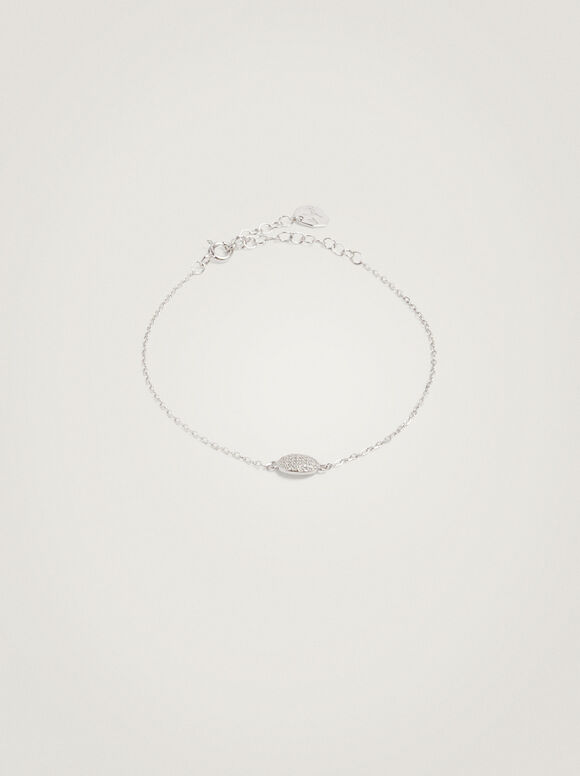 925 Silver Bracelet With Zirconia, Silver, hi-res