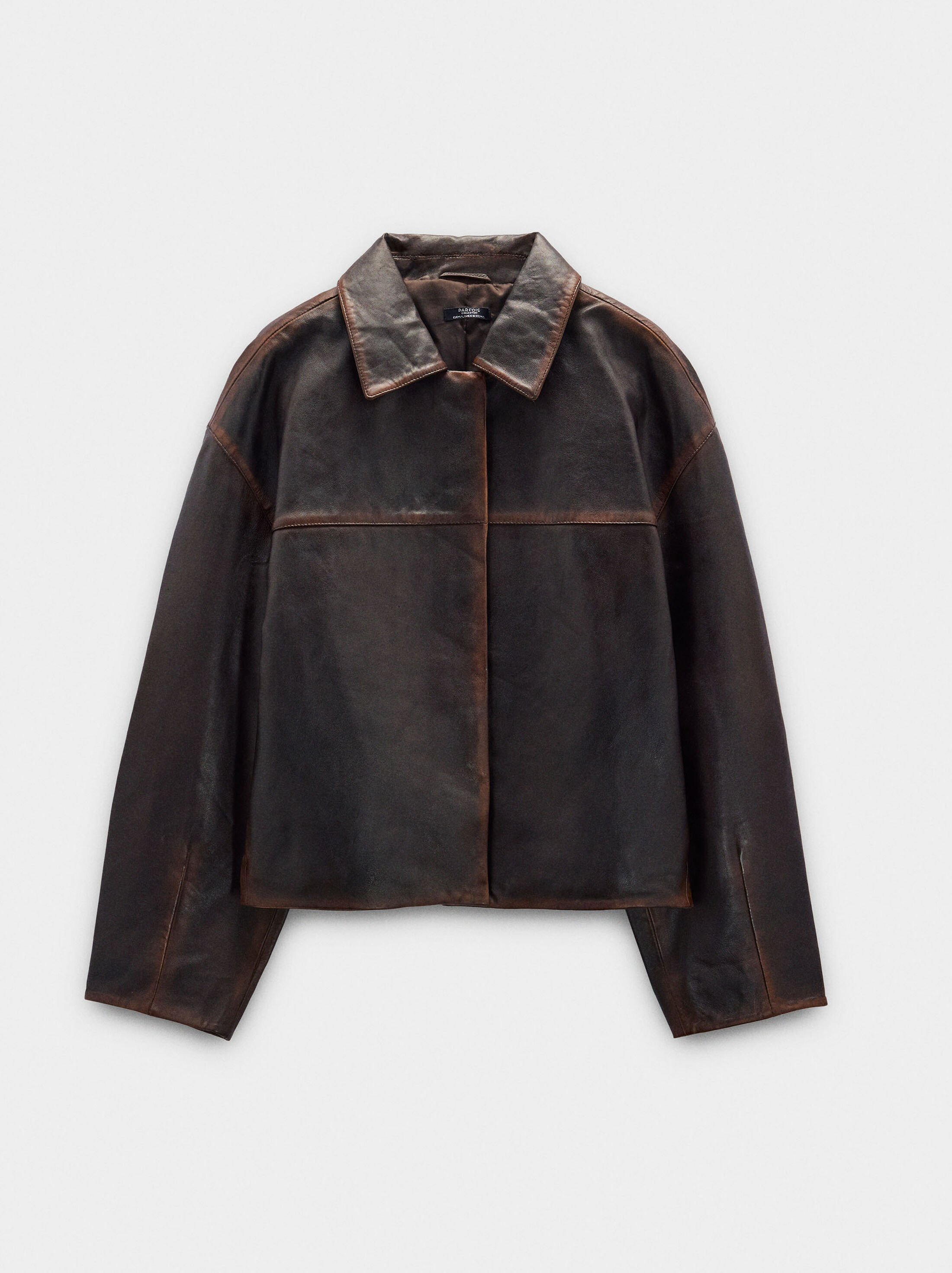 Leather jacket with topstitching image number 5.0