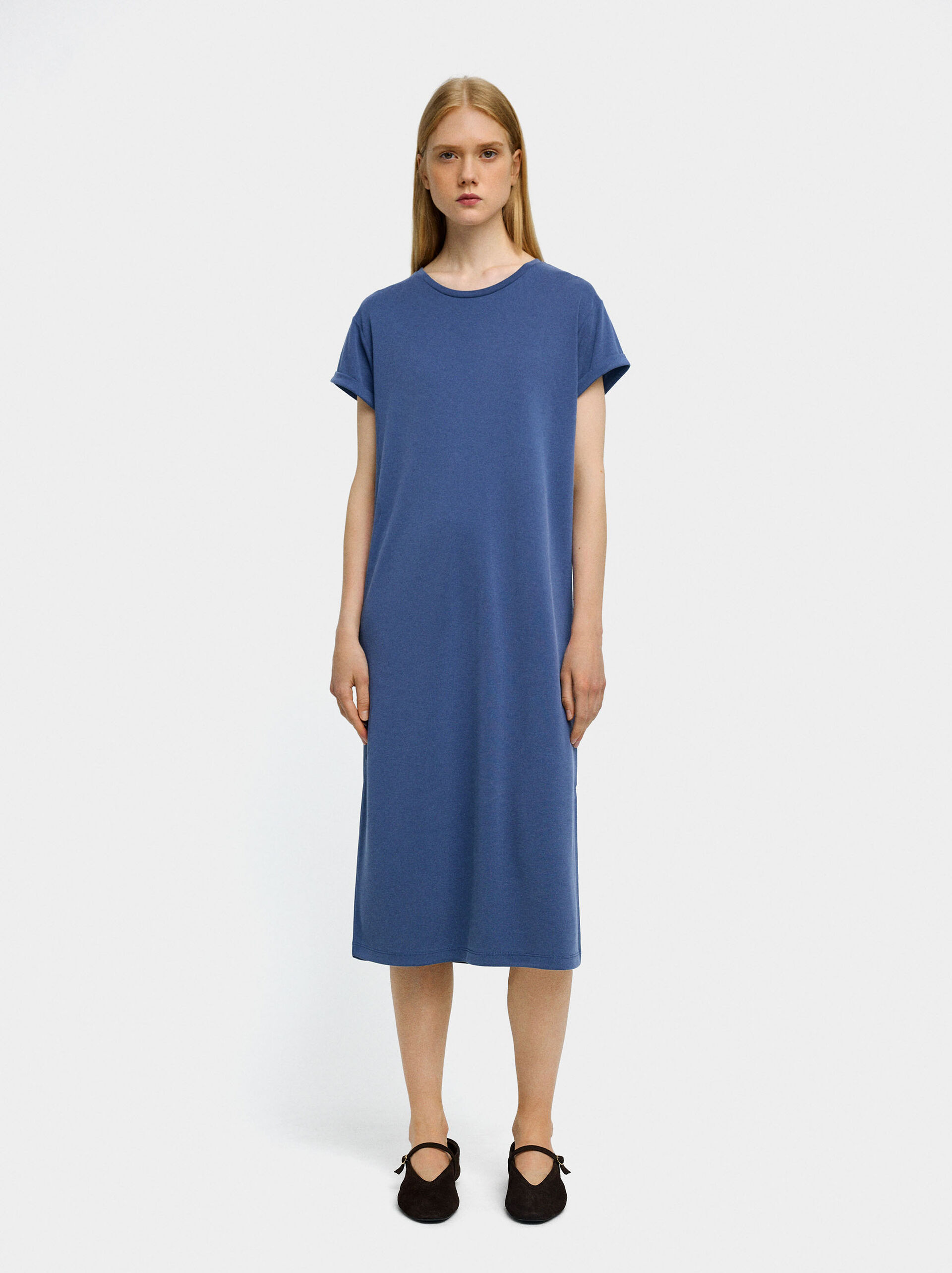 Plain midi dress image number 3.0
