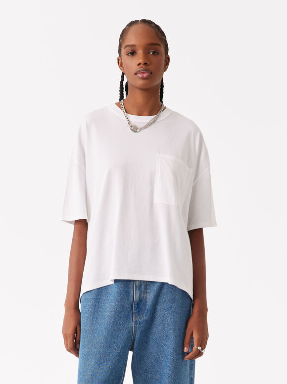 T-Shirt En Coton Personnalisable, Blanc, hi-res