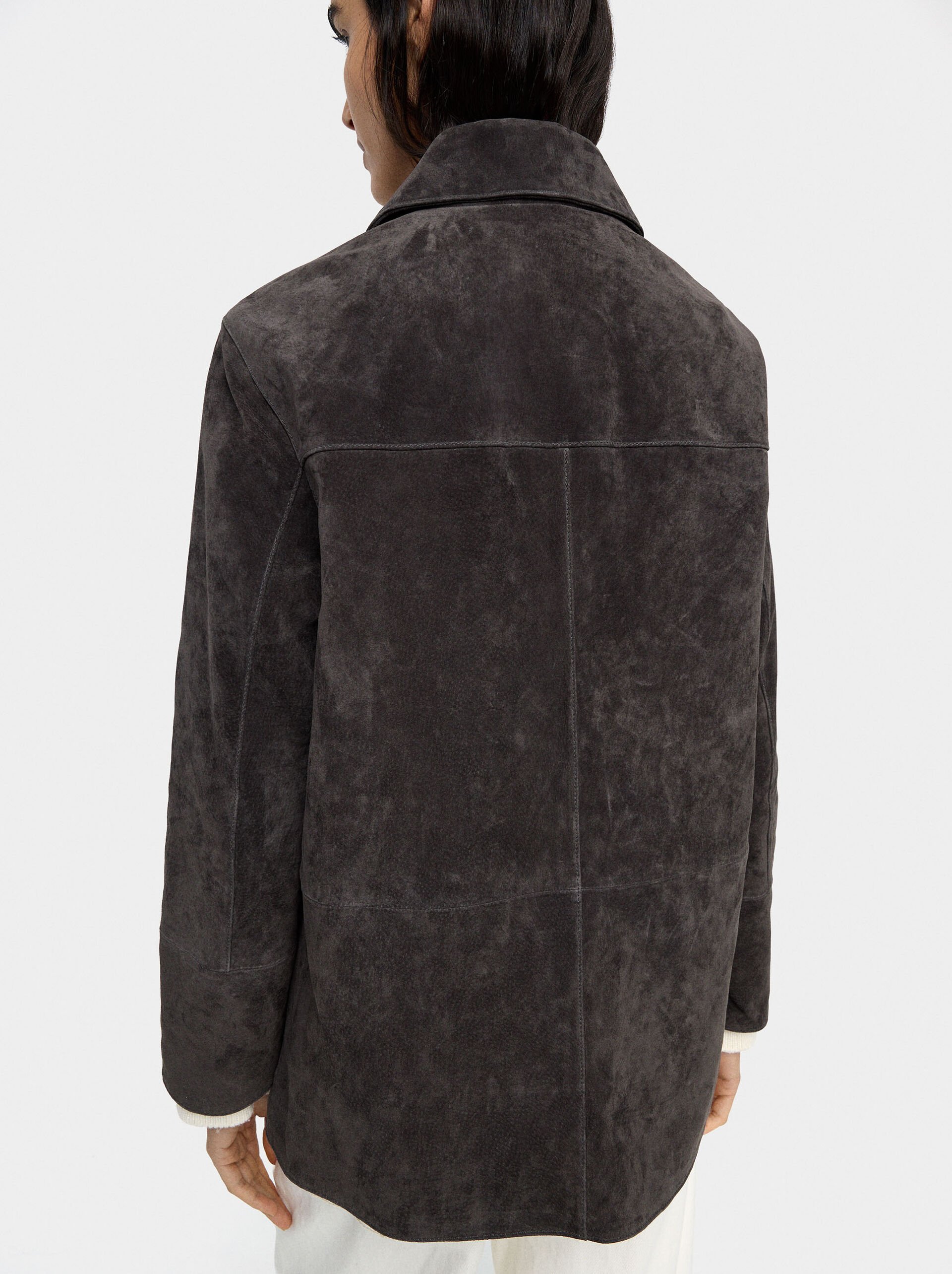 Leather jacket with buttons image number 3.0