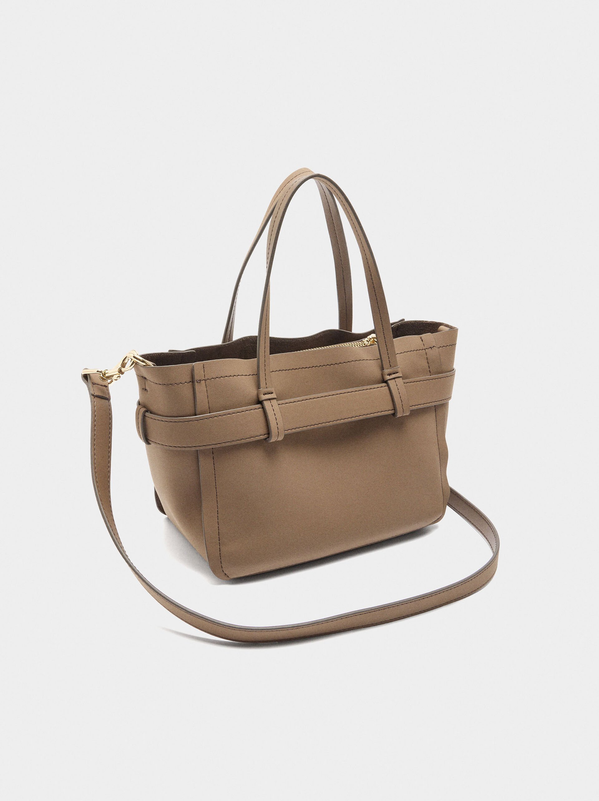 Tote bag with belt and pendant image number 3.0