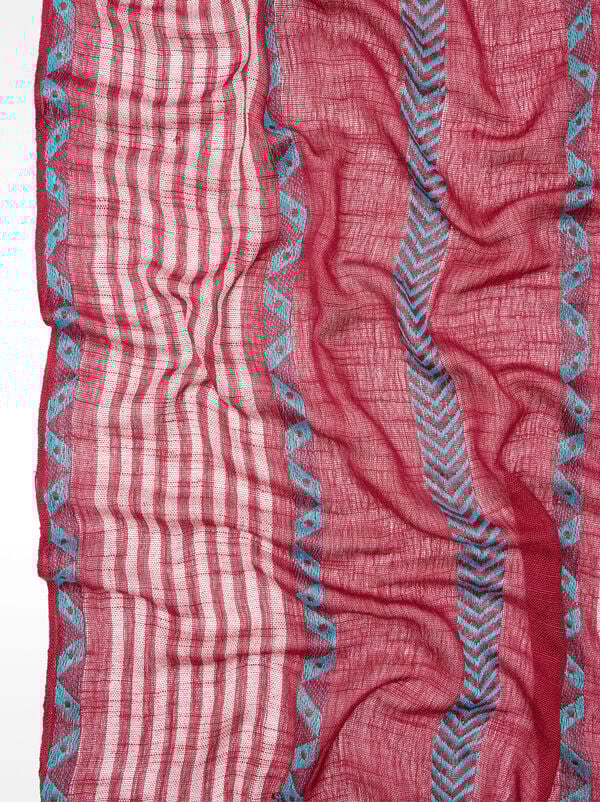 Scarf with printed cotton