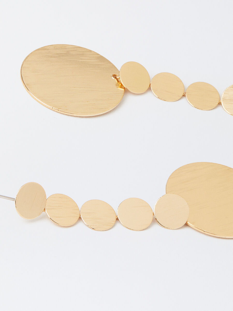 Long gold earrings